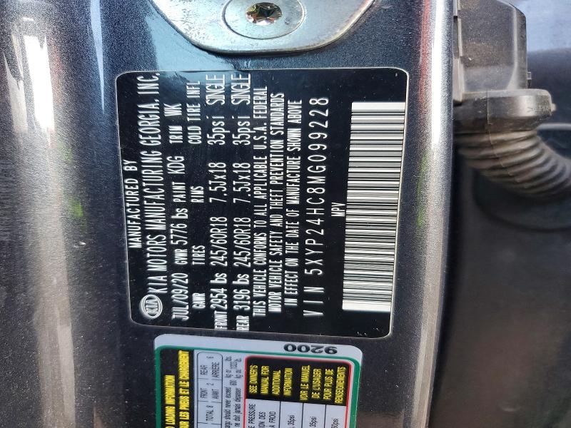 Aukcja sprzedaży 2021 Kia Telluride, vin: 5XYP24HC8MG099228, numer aukcji: 58032576