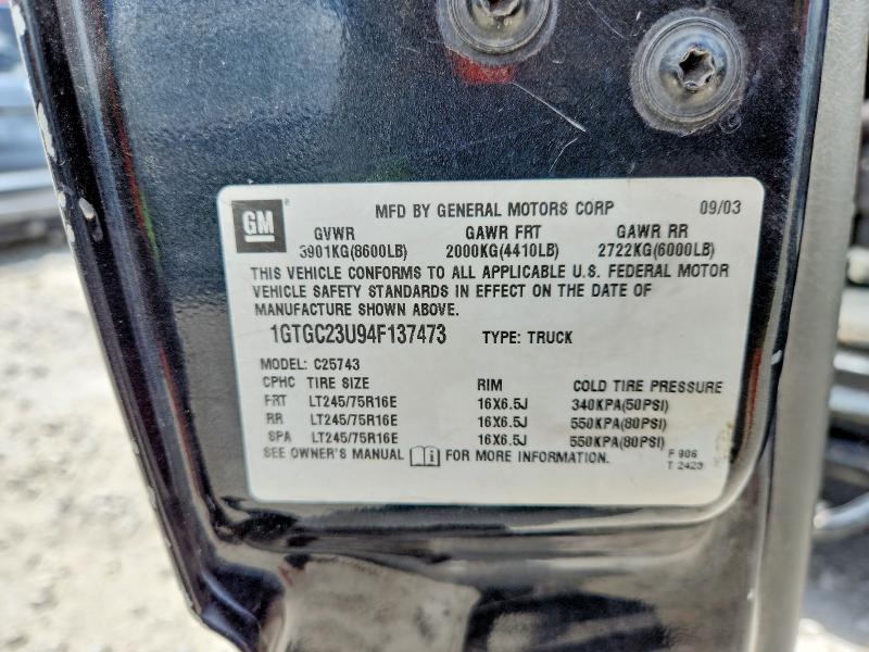 2004 Gmc Sierra მანქანა იყიდება აუქციონზე, vin: 1GTGC23U94F137473, აუქციონის ნომერი: 56760726