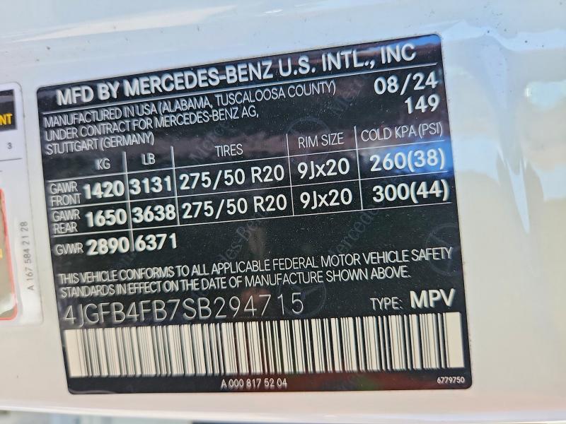 Продажа на аукционе авто 2025 Mercedes-benz Gle, vin: 4JGFB4FB7SB294715, номер лота: 57004456