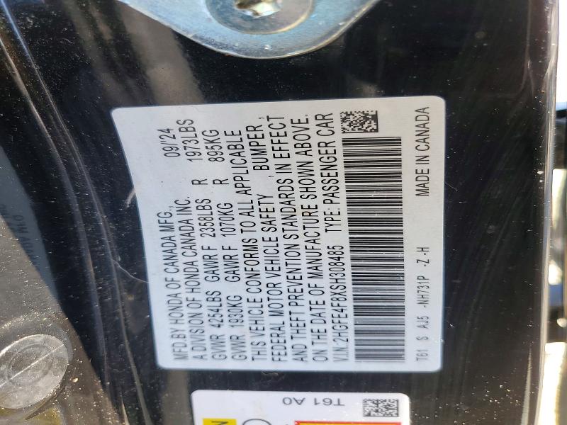 Продаж на аукціоні авто 2025 Honda Civic, vin: 2HGFE4F8XSH308485, номер лоту: 57618536