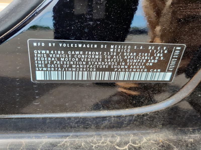 Aukcja sprzedaży 2017 Volkswagen Jetta, vin: 3VWDB7AJ1HM284708, numer aukcji: 57865606