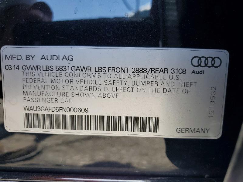 Продажа на аукционе авто 2015 Audi A8, vin: WAU3GAFD5FN000609, номер лота: 56625396