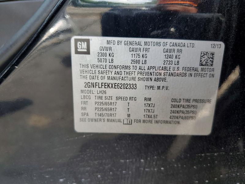 2014 Chevrolet Equinox მანქანა იყიდება აუქციონზე, vin: 2GNFLFEKXE6202333, აუქციონის ნომერი: 56074586