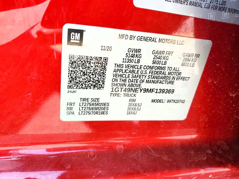Продажа на аукционе авто 2021 Gmc Sierra 2500 2500hd Base/sle/slt, vin: 1GT49NEY9MF139369, номер лота: 56285246