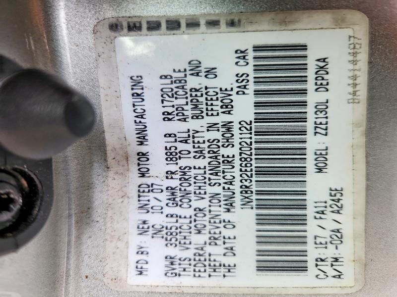 Aukcja sprzedaży 2008 Toyota Corolla, vin: 1NXBR32E68Z021122, numer aukcji: 57617596