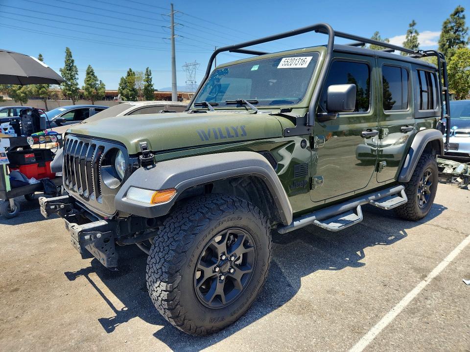 55201316 :رقم المزاد ، 1C4HJXDM5MW541540 vin ، 2021 Jeep Wrangler Unlimited مزاد بيع