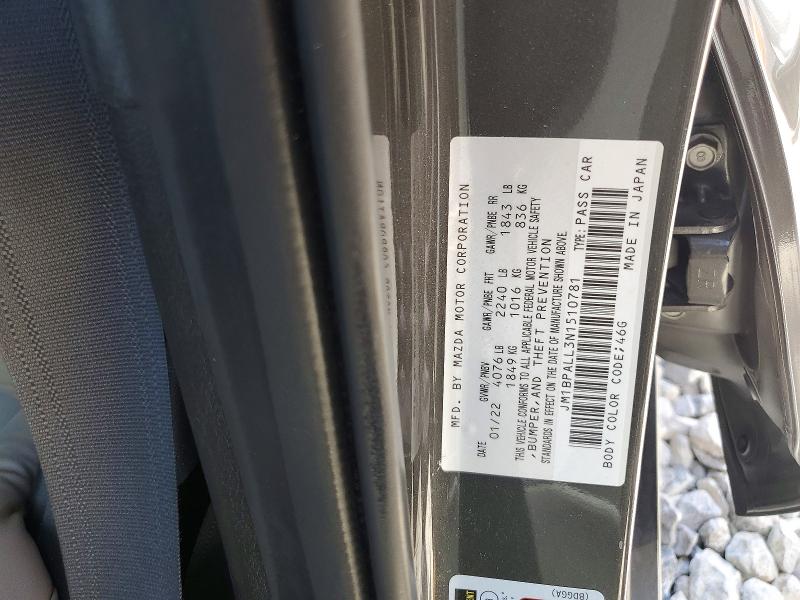 Продаж на аукціоні авто 2022 Mazda 3, vin: JM1BPALL3N1510781, номер лоту: 55711056