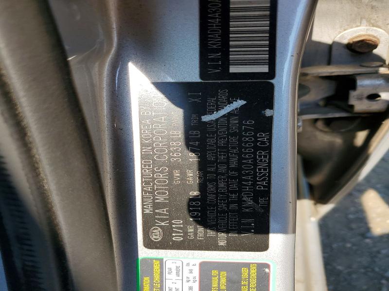 Aukcja sprzedaży 2010 Kia Rio, vin: KNADH4A30A6668676, numer aukcji: 58752286