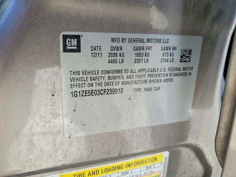 2012 Chevrolet Malibu მანქანა იყიდება აუქციონზე, vin: 1G1ZE5E03CF239910, აუქციონის ნომერი: 57258566