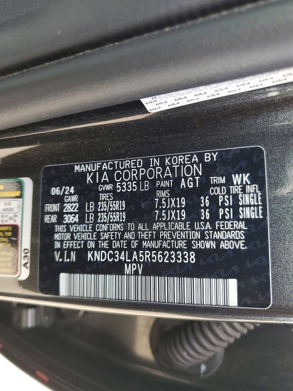 2024 Kia Ev6 მანქანა იყიდება აუქციონზე, vin: KNDC34LA5R5623338, აუქციონის ნომერი: 56369576
