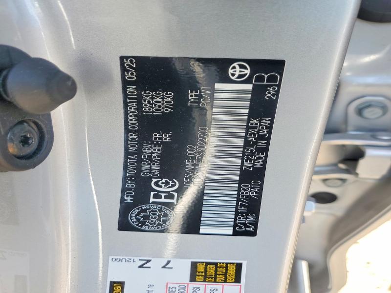 2025 Toyota Corolla Hybrid მანქანა იყიდება აუქციონზე, vin: JTDBDMHE7S3022700, აუქციონის ნომერი: 56280246