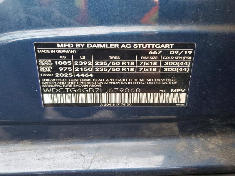 Продаж на аукціоні авто 2020 Mercedes-benz Gla, vin: WDCTG4GB7LJ679068, номер лоту: 57267286