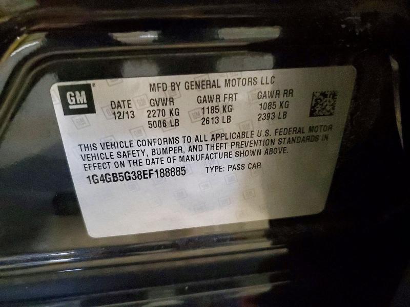 2014 Buick Lacrosse მანქანა იყიდება აუქციონზე, vin: 1G4GB5G38EF188885, აუქციონის ნომერი: 55884876
