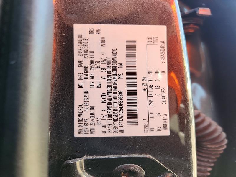 55550066 :رقم المزاد ، 1FTEW1C54JFE76686 vin ، 2018 Ford F150 مزاد بيع