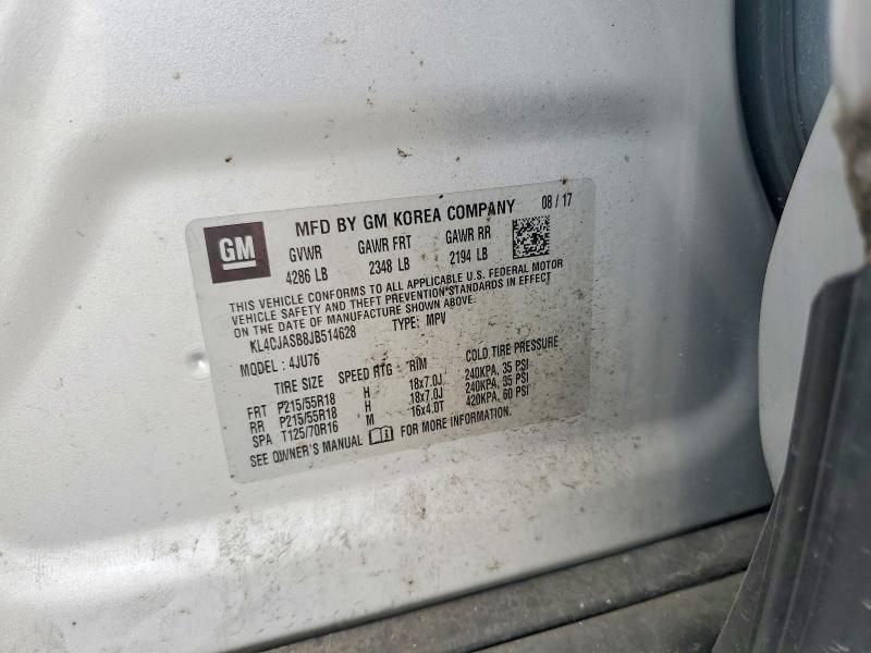 Продажа на аукционе авто 2018 Buick Encore, vin: KL4CJASB8JB514628, номер лота: 57871056