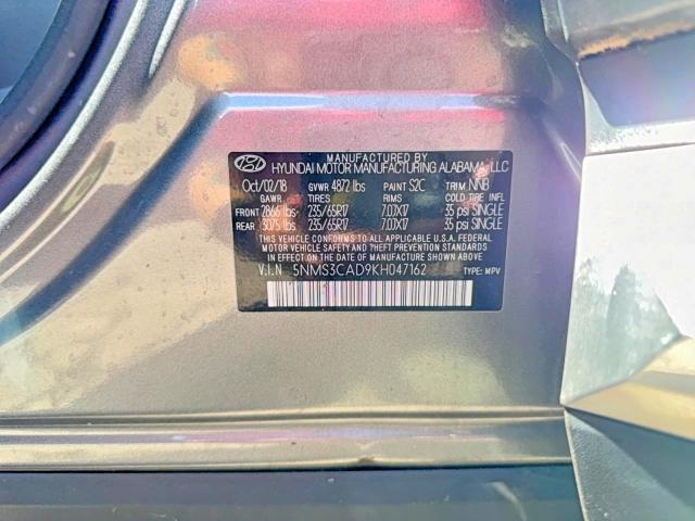 55954356 :رقم المزاد ، 5NMS3CAD9KH047162 vin ، 2019 Hyundai Santa Fe مزاد بيع