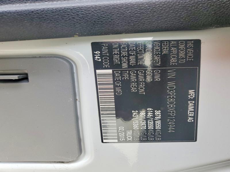 Продажа на аукционе авто 2015 Mercedes Benz Sprinter, vin: WD3PE8DBXFP124944, номер лота: 54730896