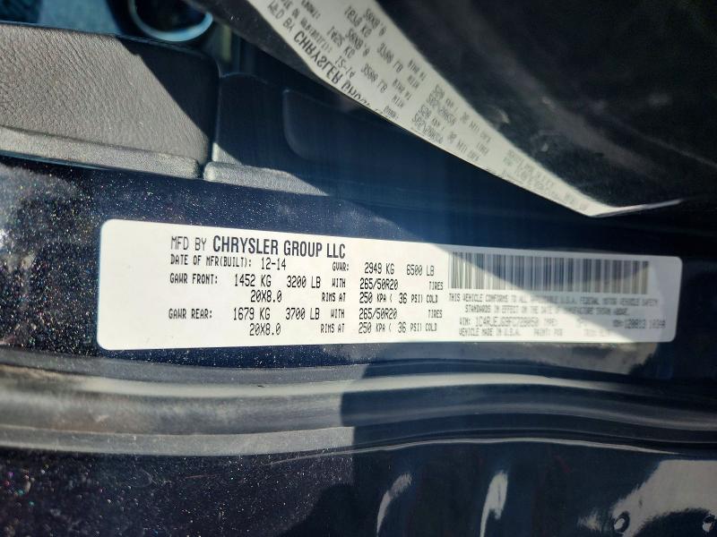2015 Jeep Grand Cherokee მანქანა იყიდება აუქციონზე, vin: 1C4RJEJG9FC728050, აუქციონის ნომერი: 57168516