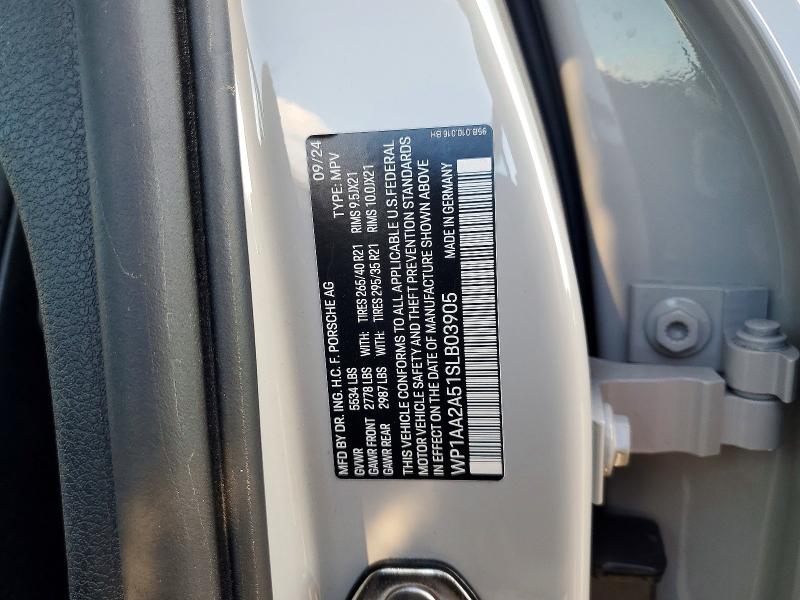 57501076 :رقم المزاد ، WP1AA2A51SLB03905 vin ، 2025 Porsche Macan مزاد بيع