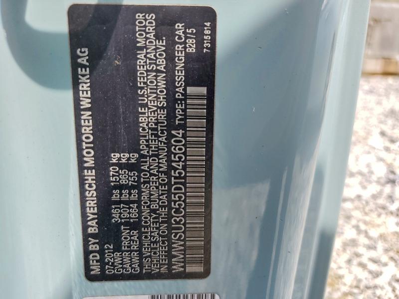 Продажа на аукционе авто 2013 Mini Cooper, vin: WMWSU3C55DT545604, номер лота: 59014286
