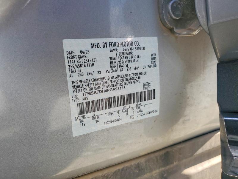 Продажа на аукционе авто 2023 Ford Explorer, vin: 1FMSK7DH4PGA98118, номер лота: 57654426