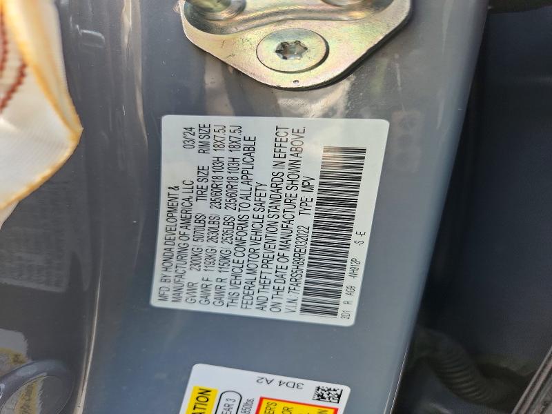 57615916 :رقم المزاد ، 7FARS5H89RE032022 vin ، 2024 Honda Cr-v مزاد بيع