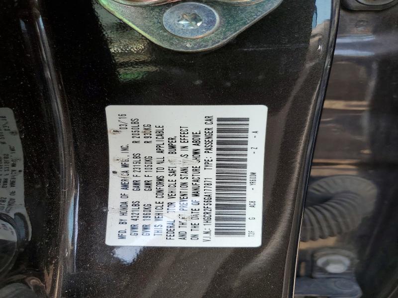 Aukcja sprzedaży 2016 Honda Accord, vin: 1HGCR2F56GA177871, numer aukcji: 58827786