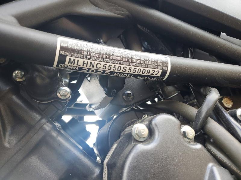 Продажа на аукционе авто 2025 Honda Cbf300, vin: MLHNC5550S5500922, номер лота: 57681286