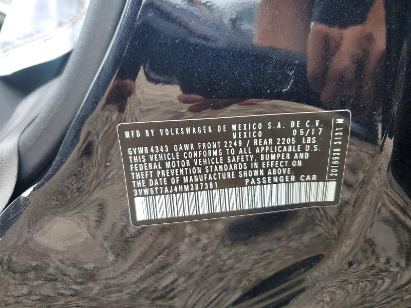 Продаж на аукціоні авто 2017 Volkswagen Jetta, vin: 3VW5T7AJ4HM387381, номер лоту: 58761316