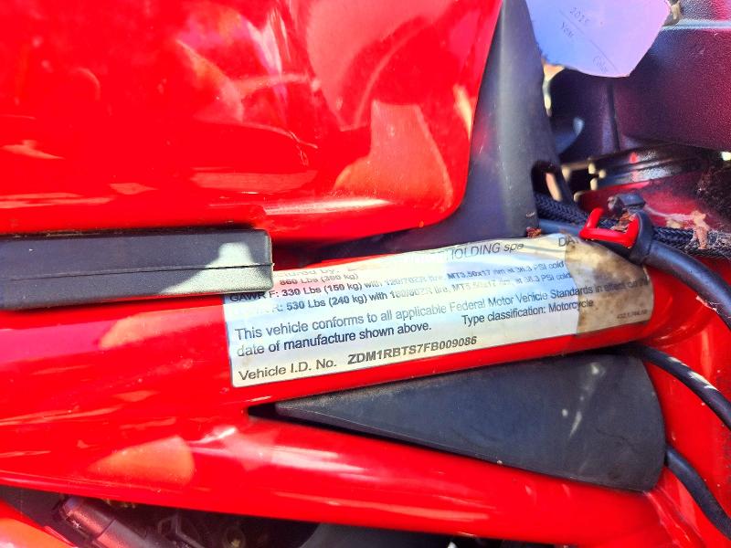 Продажа на аукционе авто 2015 Ducati Monster, vin: ZDM1RBTS7FB009086, номер лота: 57964336