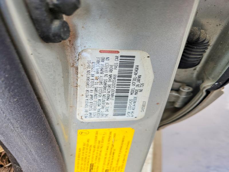 2002 Lexus Ls მანქანა იყიდება აუქციონზე, vin: JTHBN30F220055468, აუქციონის ნომერი: 55714176