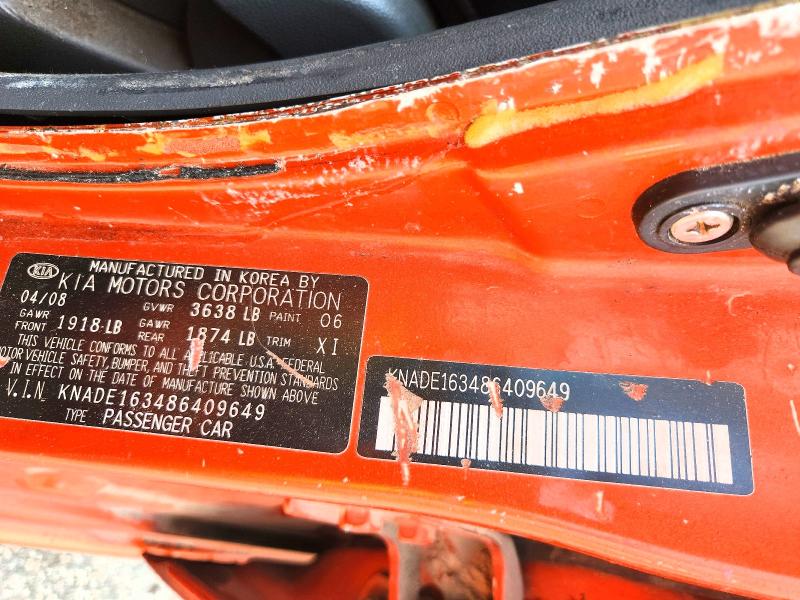 Продажа на аукционе авто 2008 Kia Rio, vin: KNADE163486409649, номер лота: 56329676