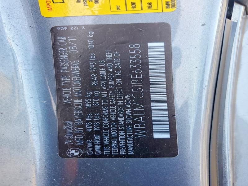 Продажа на аукционе авто 2011 Bmw Z4, vin: WBALM1C51BE633558, номер лота: 59556806