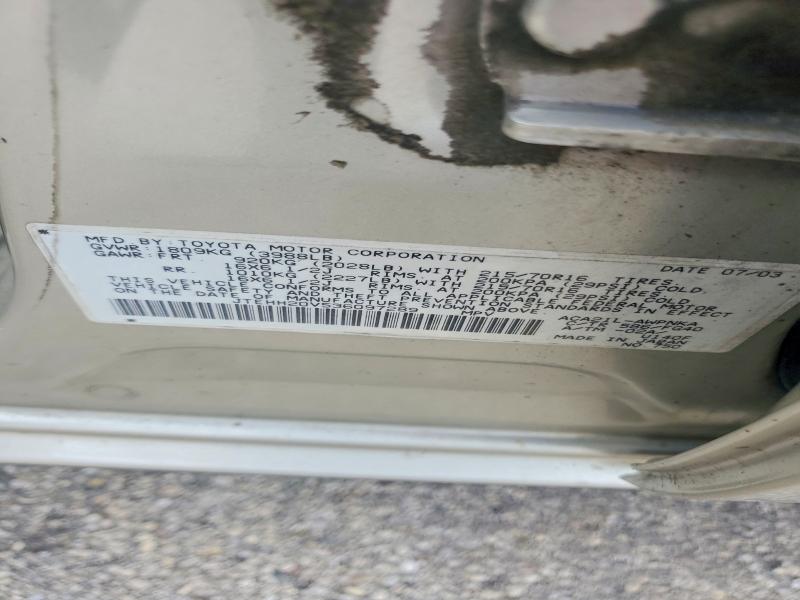 56851316 :رقم المزاد ، JTEHH20V536097289 vin ، 2003 Toyota Rav4 مزاد بيع