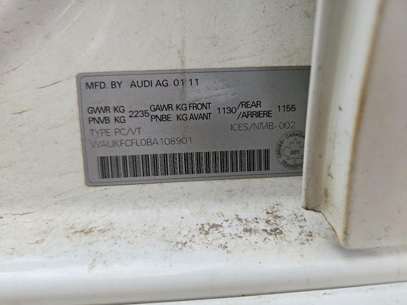 56791006 :رقم المزاد ، WAUKFCFL0BA108901 vin ، 2011 Audi A4 مزاد بيع