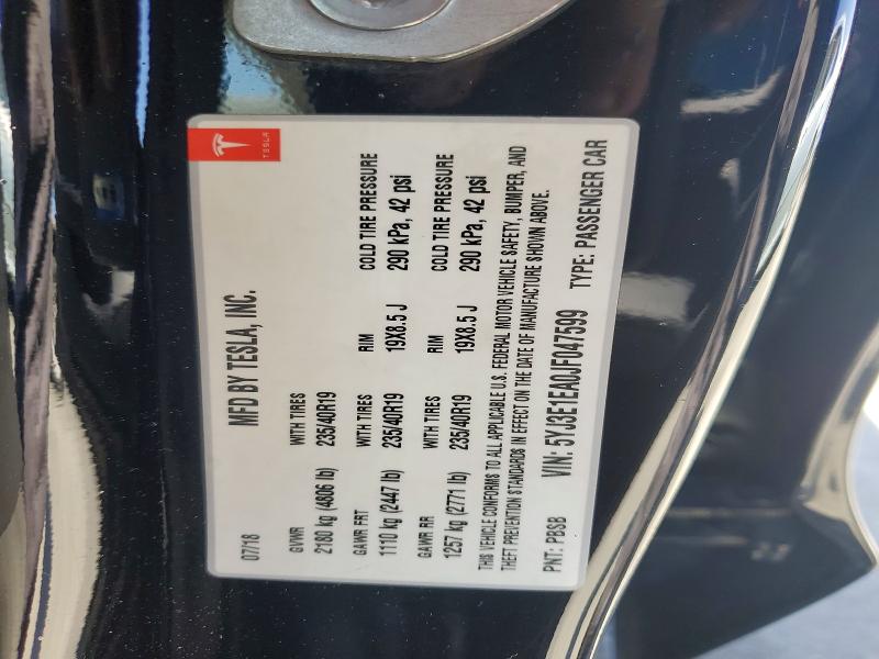 Продаж на аукціоні авто 2018 Tesla Model 3, vin: 5YJ3E1EA0JF047599, номер лоту: 55930836