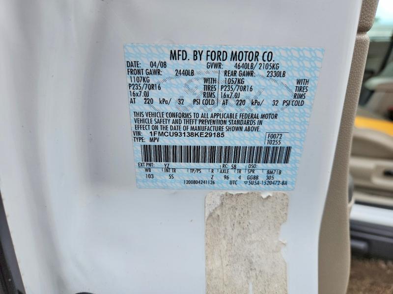 55619796 :رقم المزاد ، 1FMCU93138KE29185 vin ، 2008 Ford Escape مزاد بيع