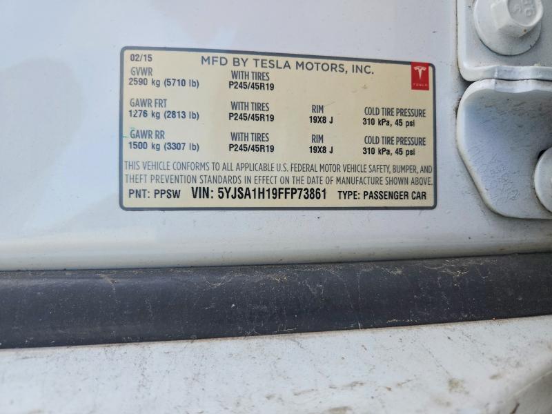 Продажа на аукционе авто 2015 Tesla Model S, vin: 5YJSA1H19FFP73861, номер лота: 56285166