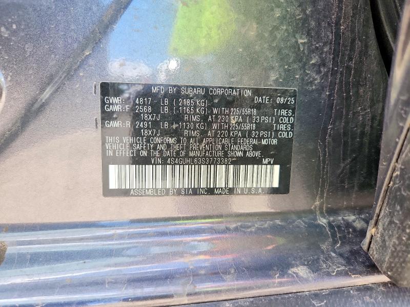 2025 Subaru Crosstrek მანქანა იყიდება აუქციონზე, vin: 4S4GUHL63S3773382, აუქციონის ნომერი: 57845876