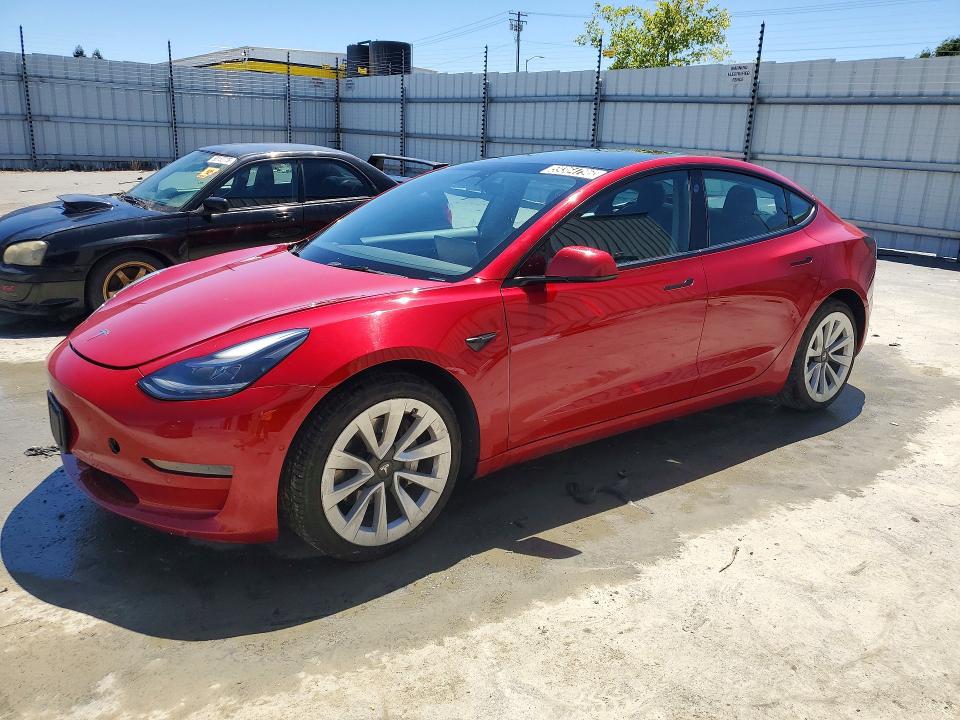 Продаж на аукціоні авто 2022 Tesla Model 3, vin: 5YJ3E1EA3NF186793, номер лоту: 59364796