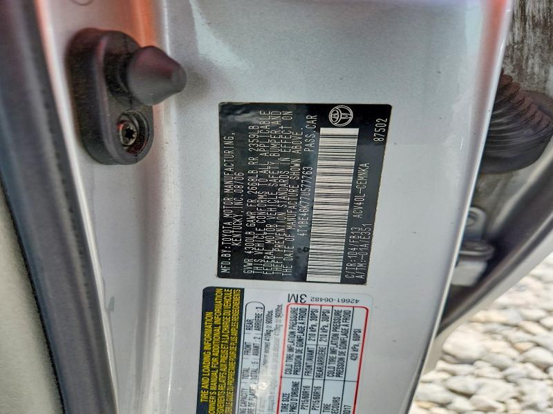 56041566 :رقم المزاد ، 4T1BE46K77U577763 vin ، 2007 Toyota Camry مزاد بيع