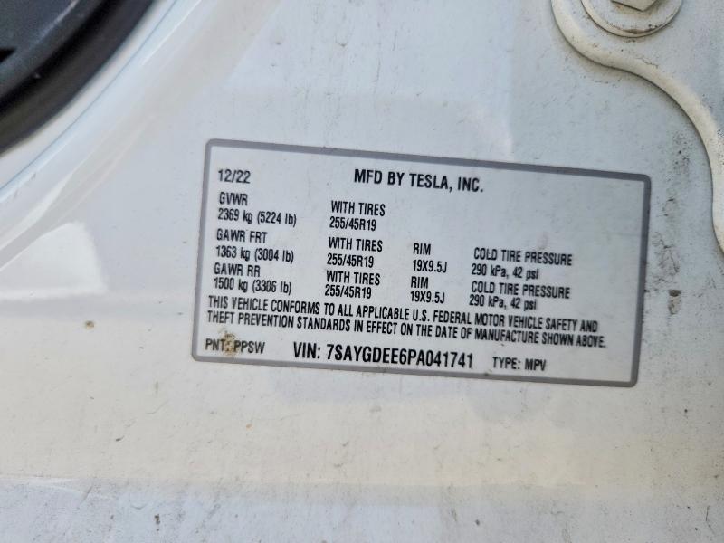55881426 :رقم المزاد ، 7SAYGDEE6PA041741 vin ، 2023 Tesla Model Y مزاد بيع