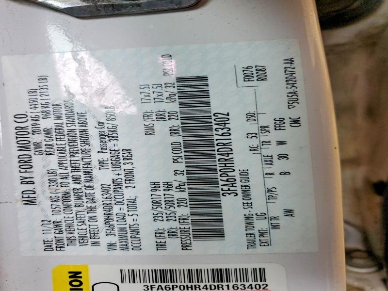 Продажа на аукционе авто 2013 Ford Fusion, vin: 3FA6P0HR4DR163402, номер лота: 56616246