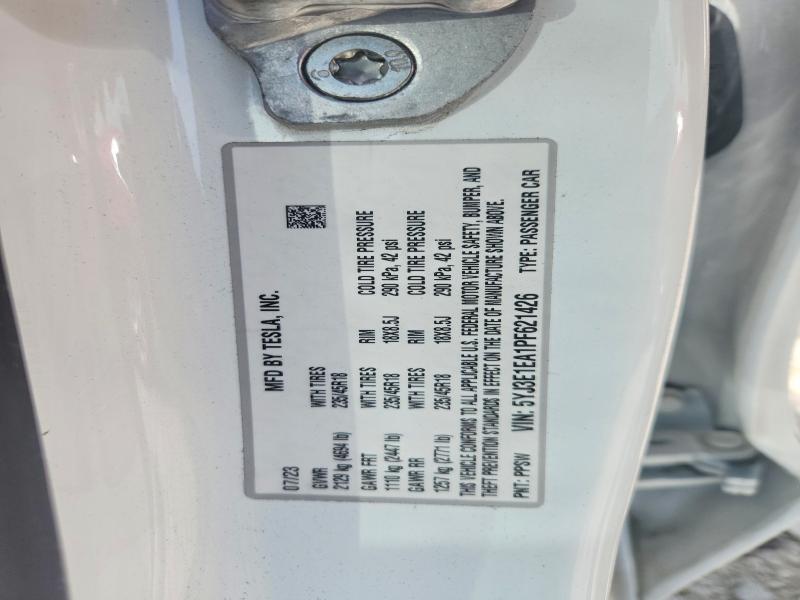Aukcja sprzedaży 2023 Tesla Model 3, vin: 5YJ3E1EA1PF621426, numer aukcji: 54139876