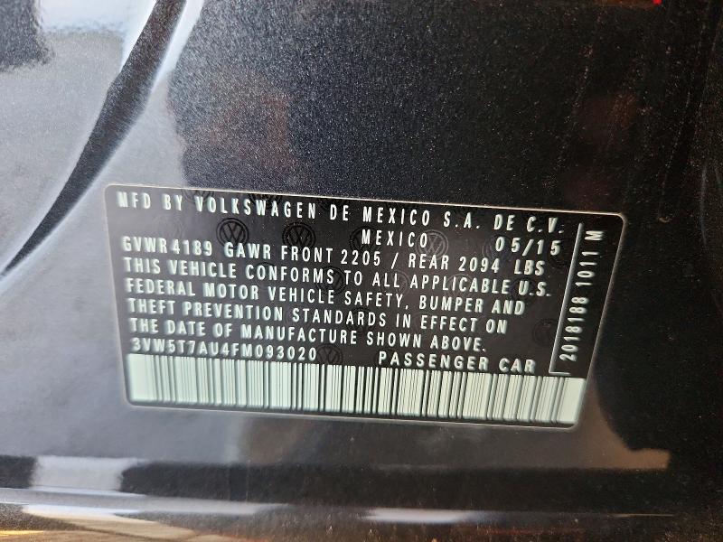 Aukcja sprzedaży 2015 Volkswagen Gti, vin: 3VW5T7AU4FM093020, numer aukcji: 57647516