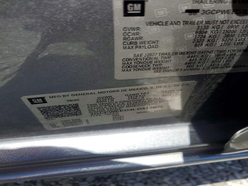 Aukcja sprzedaży 2020 Chevrolet Silverado, vin: 3GCPWEED3LG413035, numer aukcji: 56660986