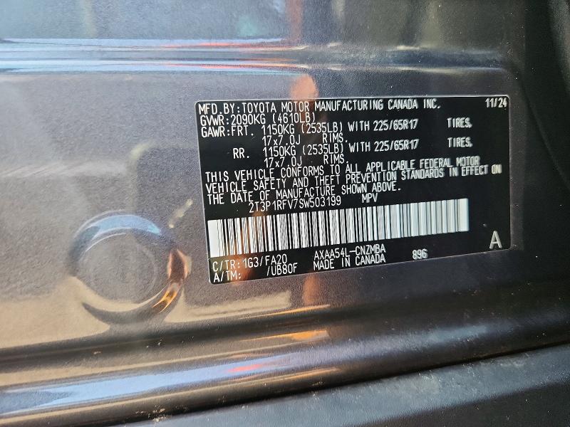 Aukcja sprzedaży 2025 Toyota Rav4, vin: 2T3P1RFV7SW503199, numer aukcji: 53140196