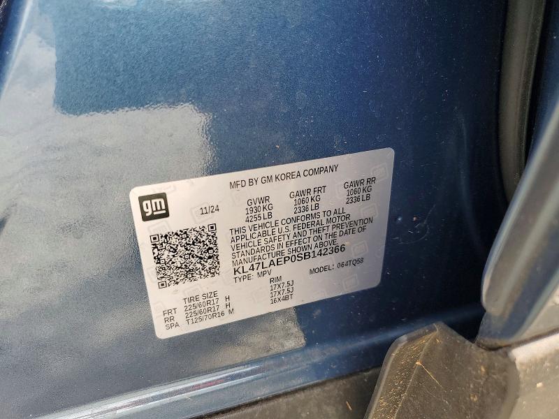 59087486 :رقم المزاد ، KL47LAEP0SB142366 vin ، 2025 Buick Envista مزاد بيع