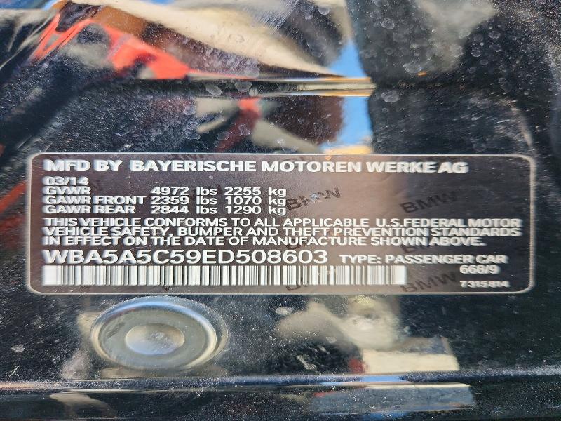 Aukcja sprzedaży 2014 Bmw 528, vin: WBA5A5C59ED508603, numer aukcji: 58781356