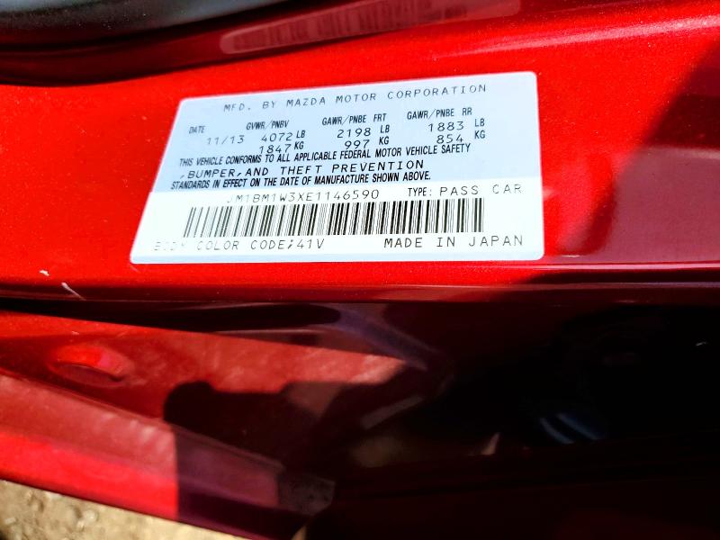 Aukcja sprzedaży 2014 Mazda 3, vin: JM1BM1W3XE1146590, numer aukcji: 55895986
